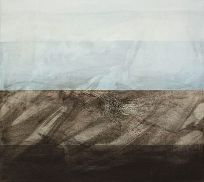 Unter dem Horizont, 2015, Charcoal, Acrylic, Canvas, 60 x 66 cm