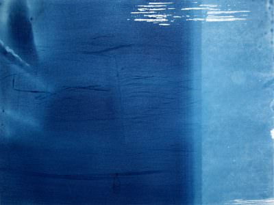 Verlauf 3 2015, Cyanotypie on Paper, 23 x 30,5 cm
