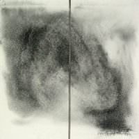 Moment , Kohle, Collage, Papier, 40 x 40 cm