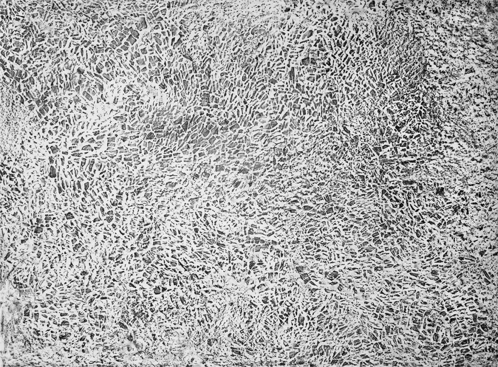Wachskreide auf Baumwollgewebe, 100 x 135 cm